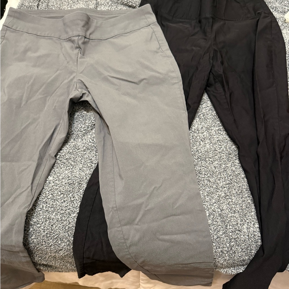 Gray and Black Yoga Pants